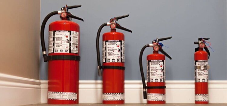 different Size Fire Extinguishers