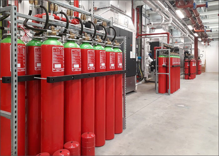 Fire Suppression system installed in a building
