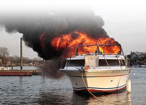 boat is burning 