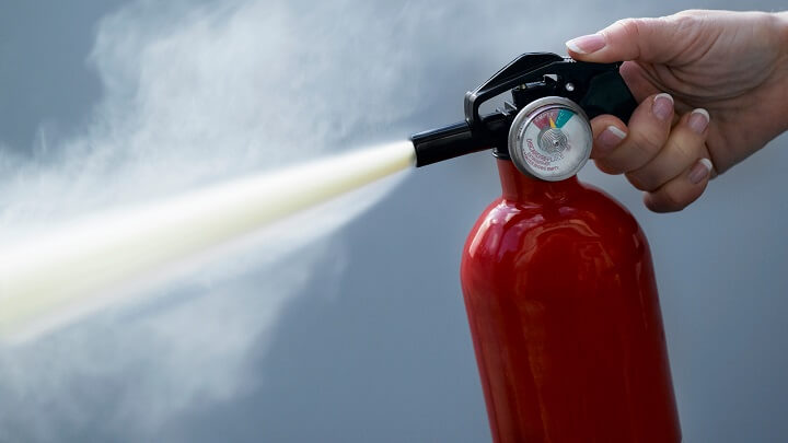 Fire Extinguisher spraying