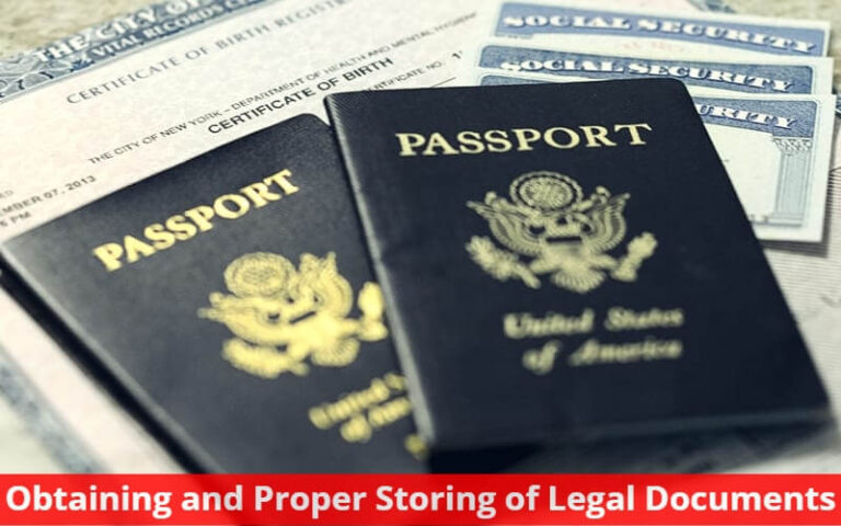 Obtaining and Proper Storing of Legal Documents