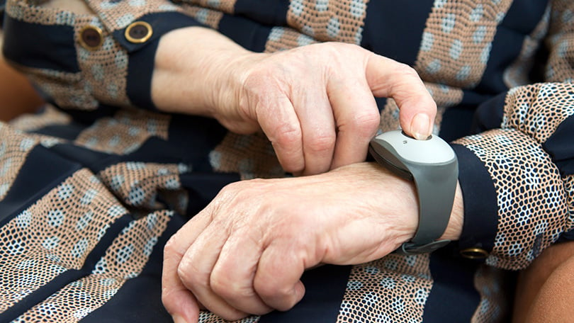 Elderly alert bracelet