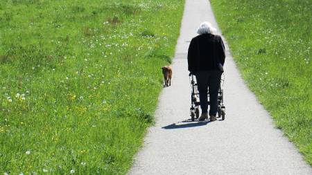 walking with a rollator